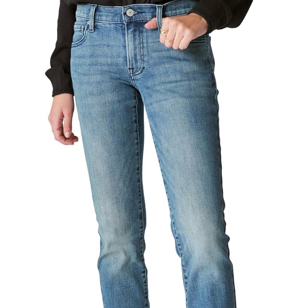Lucky Brand Women's Sweet Mid-rise Straight Leg Blue Jeans